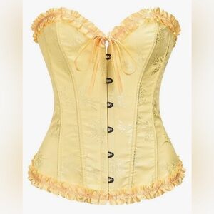 Elegant Yellow Corset Top New